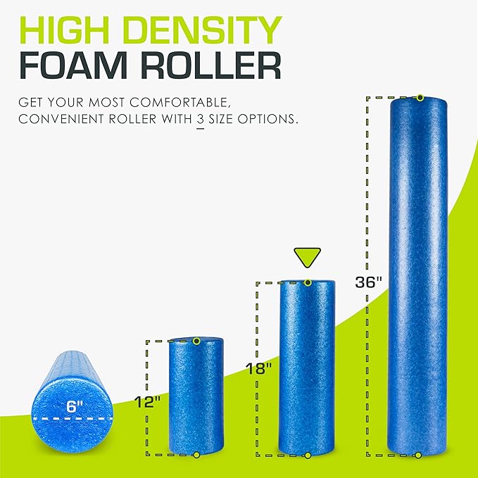 ProsourceFit High Density Foam Rollers 36 - inches Long,Firm Full Body Athletic Massage Tool for Back Stretching, Yoga, Pilates, Post Workout Muscle Recuperation