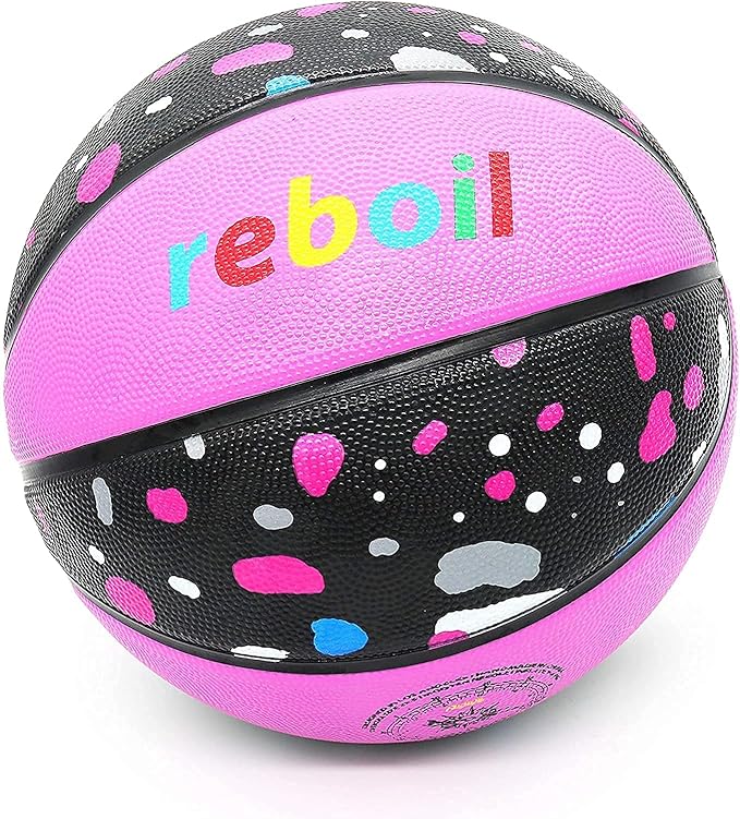 Premium Rubber/Leather Basketball - Kids & Youth, Size 3/4/5/6/7