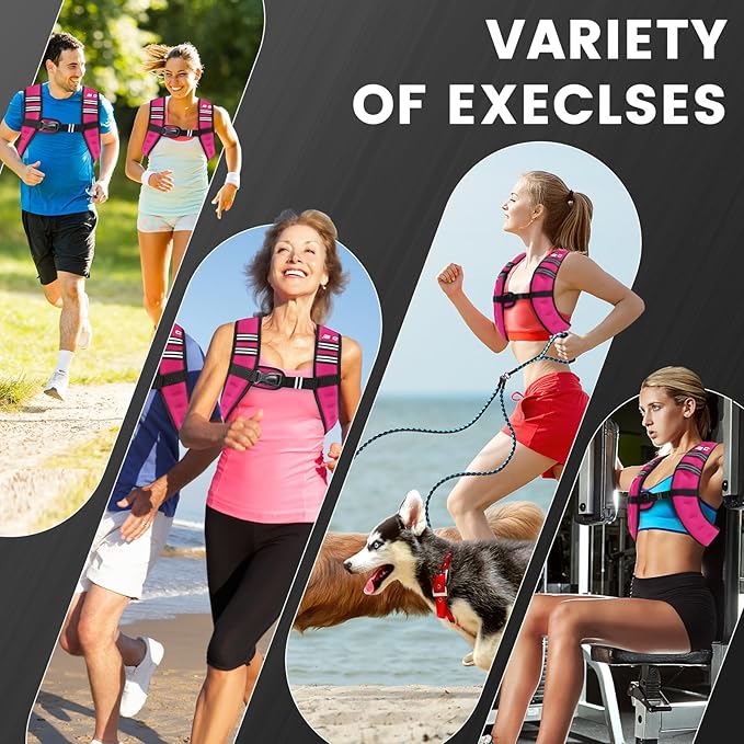 Weighted Vest Woman, 6 LB Womens Weight Vest for Walking, Strength Training Weight Vests for Men, Reflective Stripe Fitness Vest for Workout Running Jogging