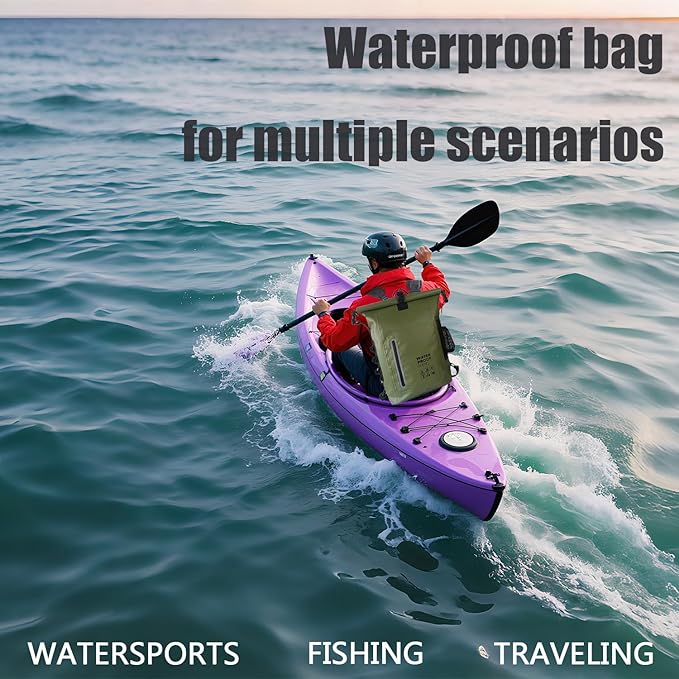 Dry Bag Waterproof 25L-Floating&Lightweight Bags for Women Waterproof Backpack for Kayaking, Boating, Fishing,Paddle boarding, Camping, Hiking,Roll-Top Seal&Adjustable Shoulder Straps