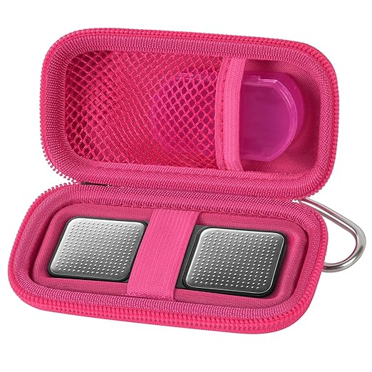 Heart Rate Monitor Case for AliveCor for KardiaMobile 6L / 6L Max 1L Personal EKG Monitor Storage Holder for Cardiac Mobile Portable Heart Rate Monitor Bag Organizer (Pill Box Included) Rose Red