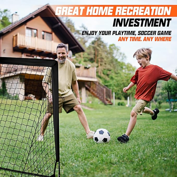 Soccer Goals, Soccer Net for Backyard, 2 Pack 4' x 3' Soccer Goal Training Equipment, Portable Soccer Nets with Soccer Ball and Ball Pump,Goal Net for Sports Training