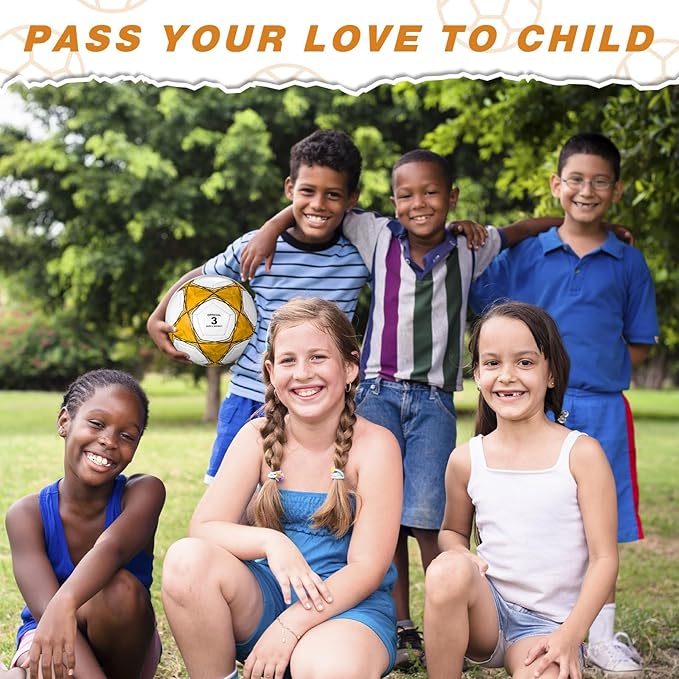 6 Pcs Operation Christmas Soccer Ball Bulk with Pump Needles, Official Deflated Soccer Ball Gift for Youth Adult Game Training Practice Christian Charity Donation Supplies