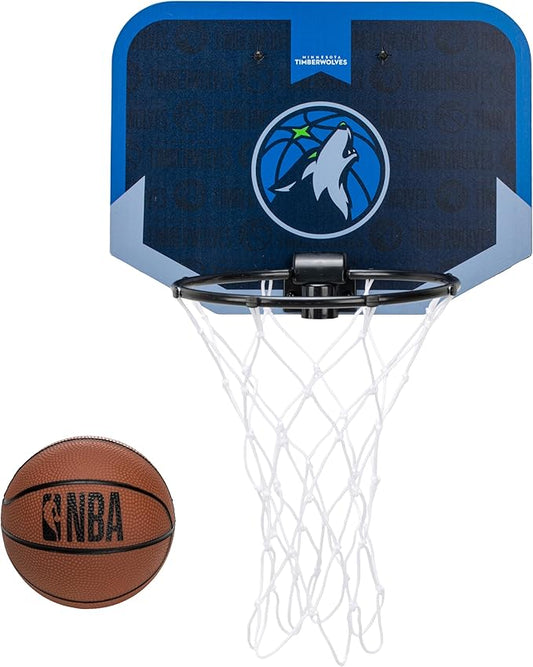 Franklin Sports NBA Team Over The Door Basketball Hoop - Kids Indoor Mini Basketball Hoop with Basketball - NBA Fan Shop Mini Hoop for Bedroom & Office