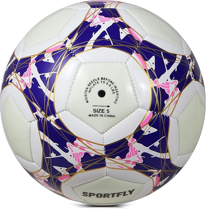 Soccer Ball Glow in The Dark Soccer Ball Size 5, Luminous Soccer Ball Gift Night Ball for Indoor Outdoor Play, Fluorescent Night Training Soccer Ball with Pump Kit