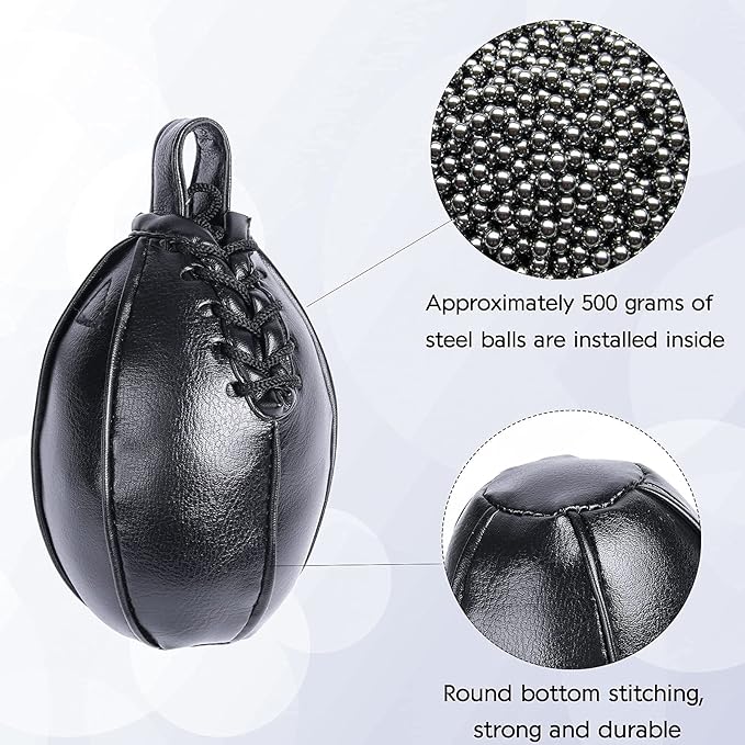 INNOLIFE Boxing Slip Bag, Dodge Hide Speed Ball for Reflex Training, MMA Pendulum Training - Maize Leather Ball Included