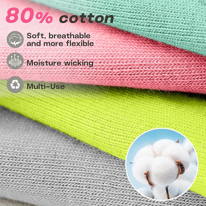 unenow 5 Pairs Pilates Socks for Women Non Slip Socks with Grips for Yoga Hospital Barre Barefoot