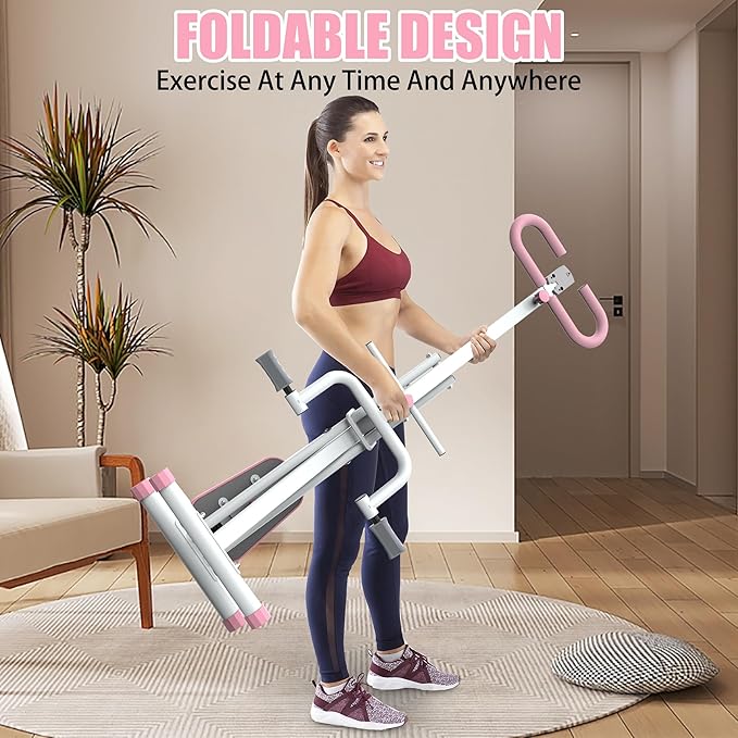 Squat Machine for Home - Exercise Machine with Adjustable Resistance Bands Row-N-Ride Squat Assist Trainer for Glutes & Ab Back Legs Workout