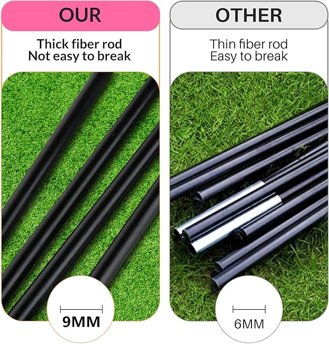 Soccer Goal with Carry Bag, 10/9MM Strengthen Pole, Arched Design, Kids Soccer Goals for Backyard Set 5x 3.1/3.6x2.7/2.9x2.4ft Portable Pop Up Soccer Nets for Toddler, Adults, Youth Games, Play, Gifts