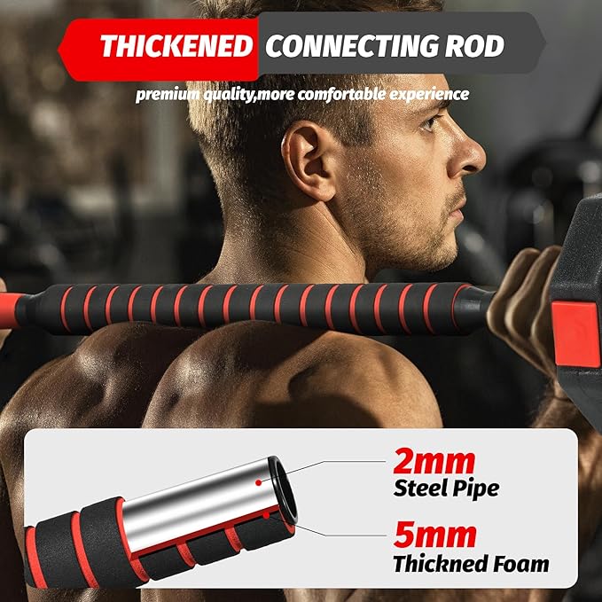 3-In-1 Octagonal Adjustable Dumbbell Set, 44/88LBSFree Weights Dumbbells with Anti-Slip Handle for Men & Women, Versatile Dumbbells Set of 2 with Connector, Perfect for Home Gym