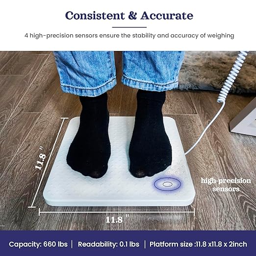 Medical Grade Scale - Scale for Body Weight with Digital Display - 660 lb Home, Gym, Office Professional Physician Scale, High Capacity Wrestling Scale for Body Weight