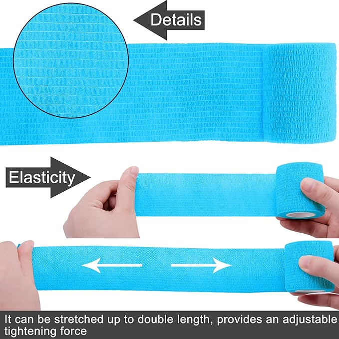 BQTQ 144 Rolls Self Adhesive Bandage Wrap 2 Inch Colorful Self Adherent Wrap Tape Sticky Bandage Athletic Wrap Self Adhesive Wrap for Sports Vet Wrist Ankle Sprains