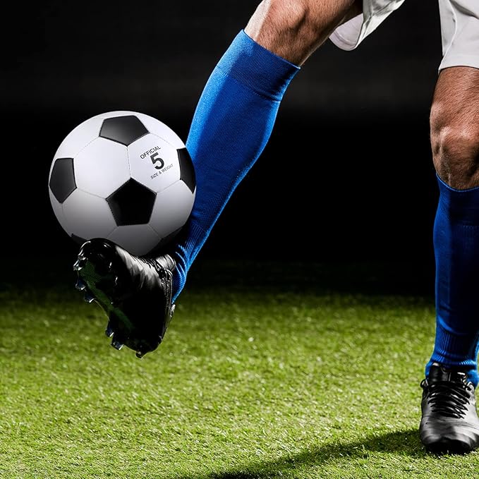HyDren 24 Pack Soccer Balls Bulk with Pump Official Outside Christian Charity Donation Sport Soccer Balls Gifts for Teens Adults
