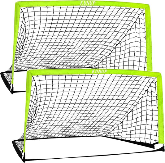 2 of 5×3 6x4 9x5 FT Portable Kids Soccer Goals Set, Foldable Soccer Practice Nets for Backyard with Carrying Bag for Toddler Youth Pop Up Soccer Training Equipment Indoor Outdoor Sports Game Gift