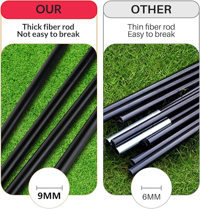 Soccer Goal with Carry Bag, 10/9MM Strengthen Pole, Arched Design, Kids Soccer Goals for Backyard Set 5x 3.1/3.6x2.7/2.9x2.4ft Portable Pop Up Soccer Nets for Toddler, Adults, Youth Games, Play, Gifts