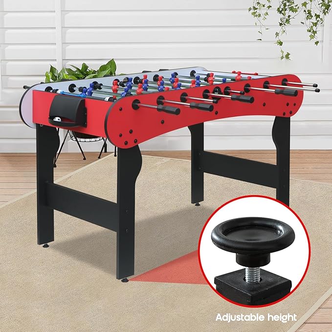 5ft Foosball Table,Mini Competition Soccer Table Game with All Accessories, Leg Levelers and Heavy-Duty Legs. Perfect for Home, Game Rooms, and Parties