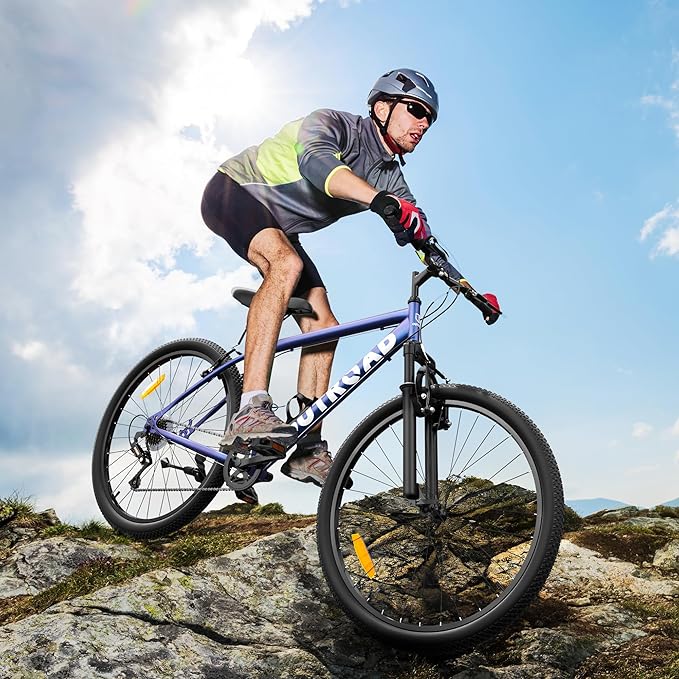 26 inch Mountain Bike with Lightweight Cycling Bicycles, Dual Disc/V Brake,Metal Frame Bicycle for Men and Women, Adult