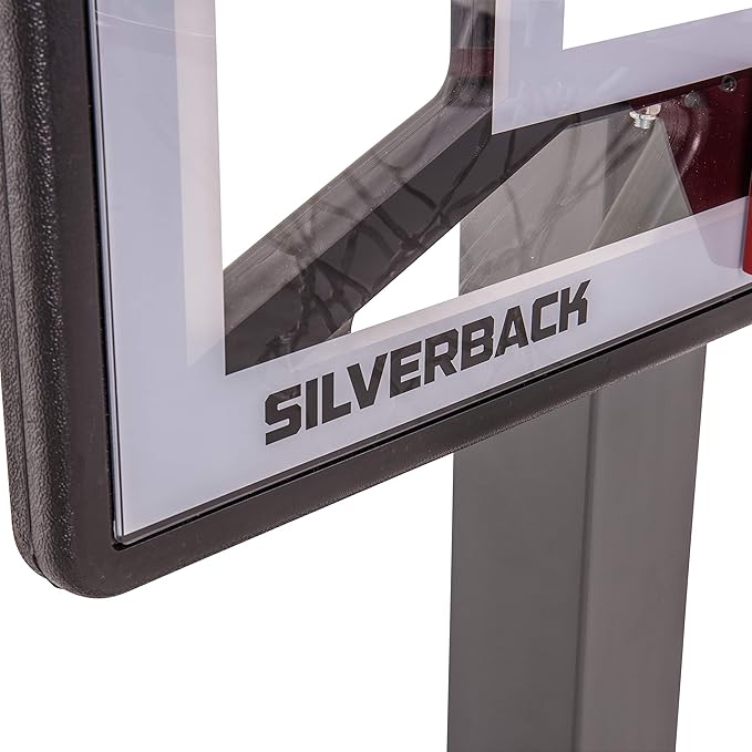 Silverback Junior Youth 33" Basketball Hoop with Lock ‘n Rock Mounting Technology Mounts to Round and Vertical Poles, Black (B8410W)