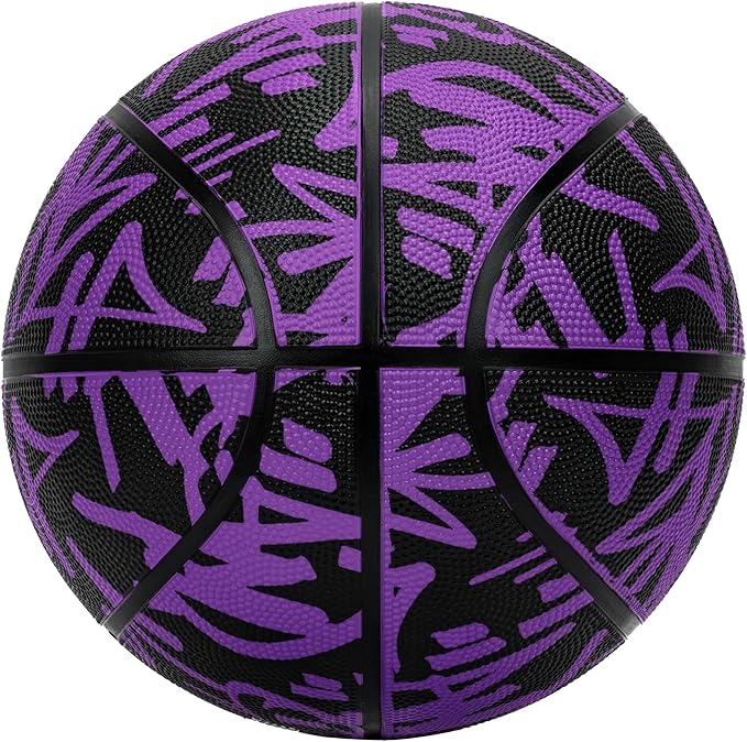 AND1 Fantom Graffiti Rubber Basketball - Streetball for Indoor and Outdoor Use, Deep Channel Construction and Durability
