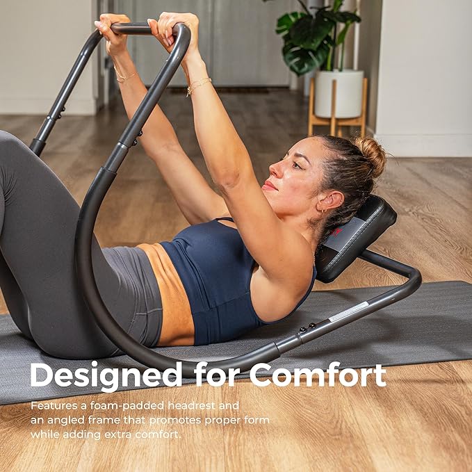 Sunny Health & Fitness Waist Trainer Ab Roller with Elbow Support, Training Wheels, Foldable for Home Gym, Abdominal Exercises, Core Strength, Glute Trainer, Crunch Workouts with Optional Dip Station