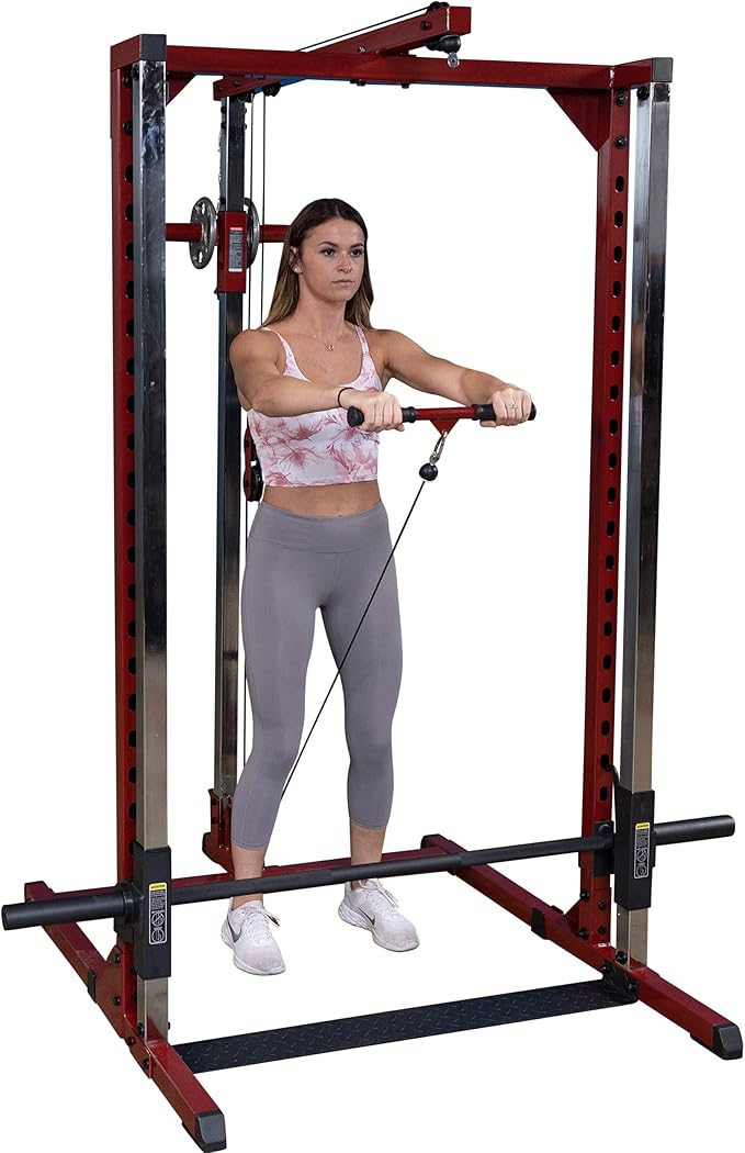 Body-Solid Best Fitness Smith Machine for Home Gym - Strength Training with Safety Bars, Adjustable Safeties, and Attachments for Squats, Bench Presses, Rows