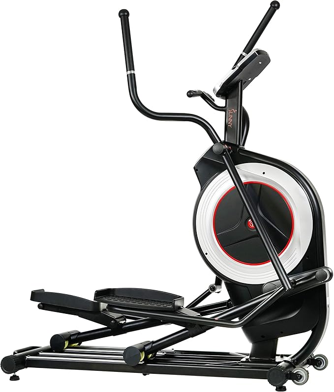Sunny Health & Fitness Elliptical Trainer Machine w/Built-in Pulse Sensor, Low Impact Cardio Exerciser & Full-Body Cross Training for Home, Optional Free SunnyFit App Link & Electric w/300LB Load