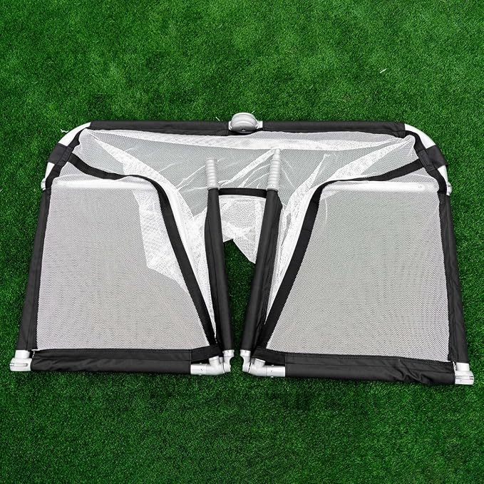 Soccer Innovations QuickFold™ Portable Aluminum Goal (4x2.5), Competition Soccer, Backyard Goal for Practice, Collapsible for Easy Storage, Mini Net