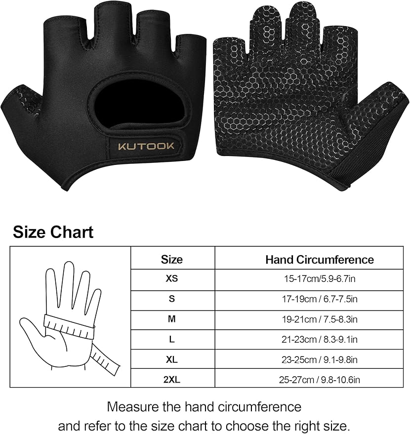 KUTOOK Weight Lifting Gloves for Women Gym Workout Gloves with Palm Protection & Extra Grip Breathable Exercise Gloves for Men Fitness