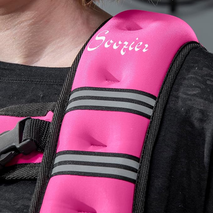 Soozier Body Weighted Vest with Pocket, Soft Skin-Friendly Weighted Workout Vest, Adjustable Weighted Running Equipment, 17.6 lbs.