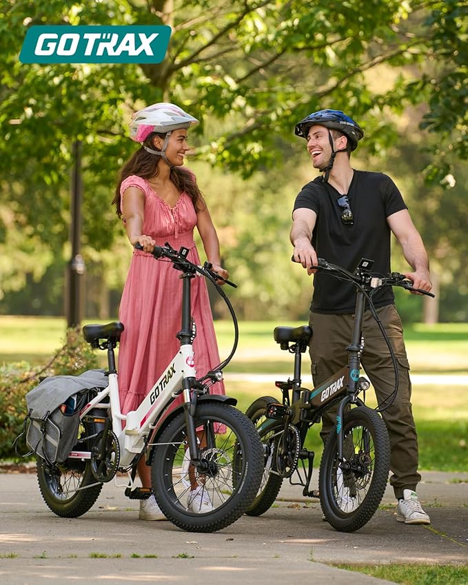 Gotrax 20" Folding Electric Bike with 55 Miles (Pedal-assist1) by 48V Battery, 20Mph Power by 500W, Smart LCD Display and 5 Pedal-Assist Levels, 7-Speed&Front Shock Absorber for Off-Road Bicycle