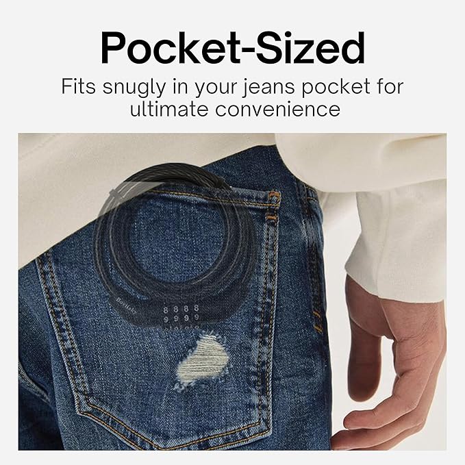 Light Bike Cable Lock Combination,4 Digit,4ft Long Resettable Combination High Security Bicycle Lock for Scooter, Mountain Bike,Kids Bike Lock,Vinyl-Coated Anti-Theft 5/16 in Diameter