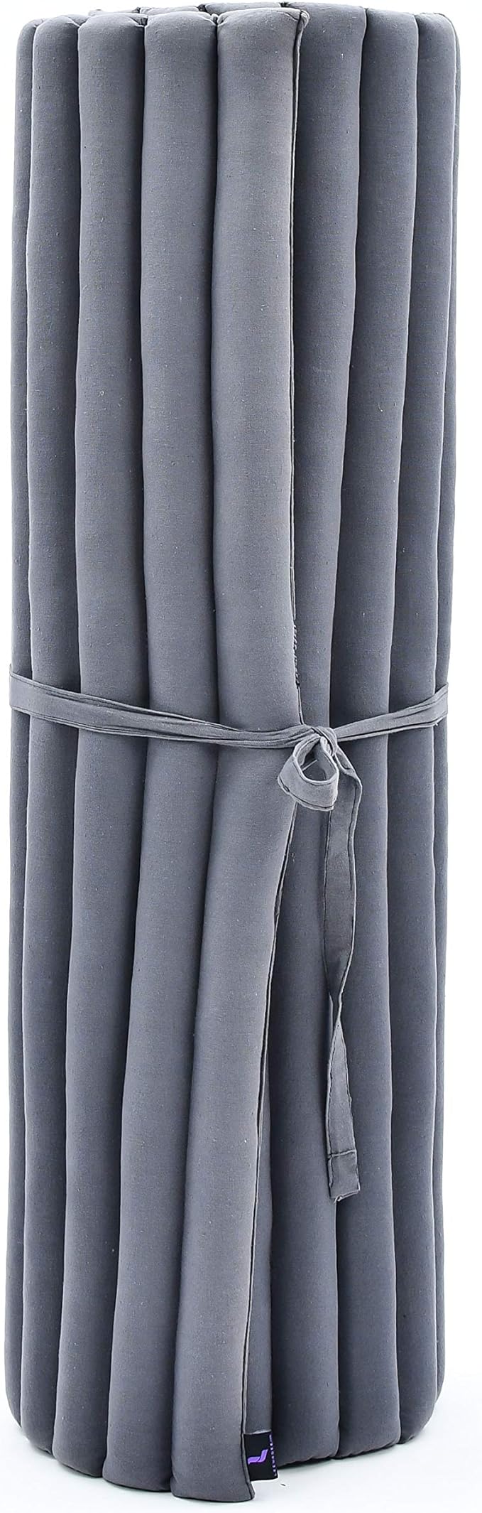 Leewadee - Kapok Roll Mat – Handcrafted Folding Sleep & Relaxation Mattress from Thailand, Ideal as Guest Bed, Camping Mat, Yoga Mat or Traditional Futon, 75 x 39 inches, Anthracite