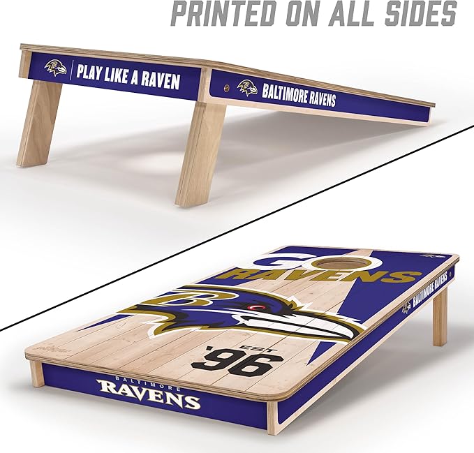 YouTheFan NFL 2’ x 4’ Professional Wood Cornhole Game