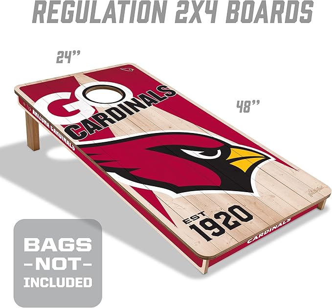 YouTheFan NFL 2’ x 4’ Professional Wood Cornhole Game