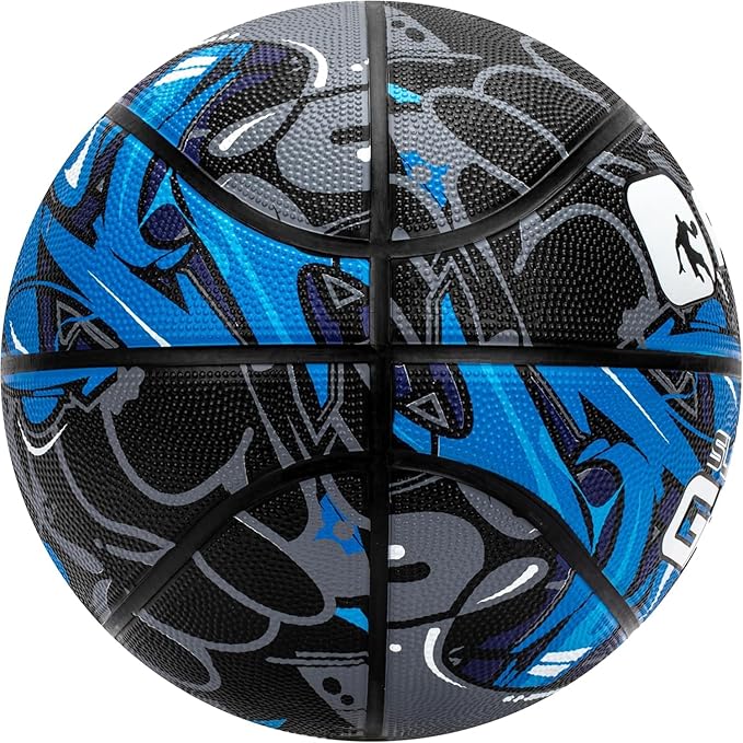 AND1 Supreme Grip Official Regulation Size 7 (29.5 inches) Rubber Basketball - Deep Channel Construction Streetball, Made for Indoor Outdoor Games