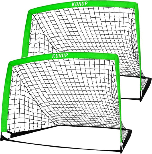 2 of 5×3 6x4 9x5 FT Portable Kids Soccer Goals Set, Foldable Soccer Practice Nets for Backyard with Carrying Bag for Toddler Youth Pop Up Soccer Training Equipment Indoor Outdoor Sports Game Gift