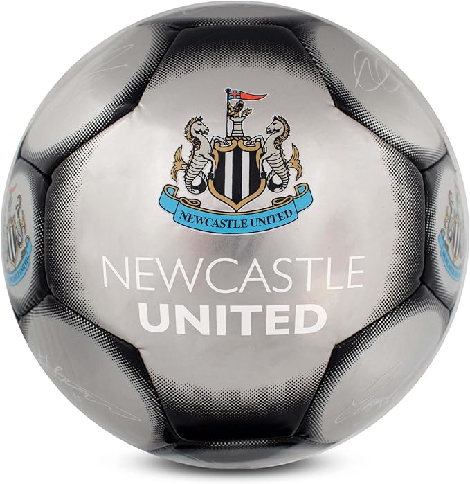 Hy-Pro Officially Licensed Classic Signature Football | Metallic, Size 5, Training, Match, Merchandise, Collectible for Kids and Adults