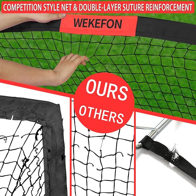Soccer Goal with Carry Bag, 10/9MM Strengthen Pole, Arched Design, Kids Soccer Goals for Backyard Set 5x 3.1/3.6x2.7/2.9x2.4ft Portable Pop Up Soccer Nets for Toddler, Adults, Youth Games, Play, Gifts