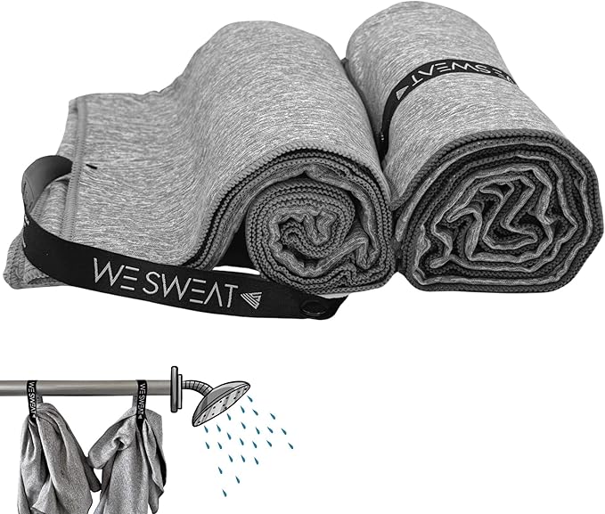 Microfiber Soft and Absorbent Gym Towels, Silver ION Odor-Free Absorbent Fiber, Fast Drying Men & Women Workout Gear for Body Sweat, Working Out, Towels, Sports Exercise Fitness Gear