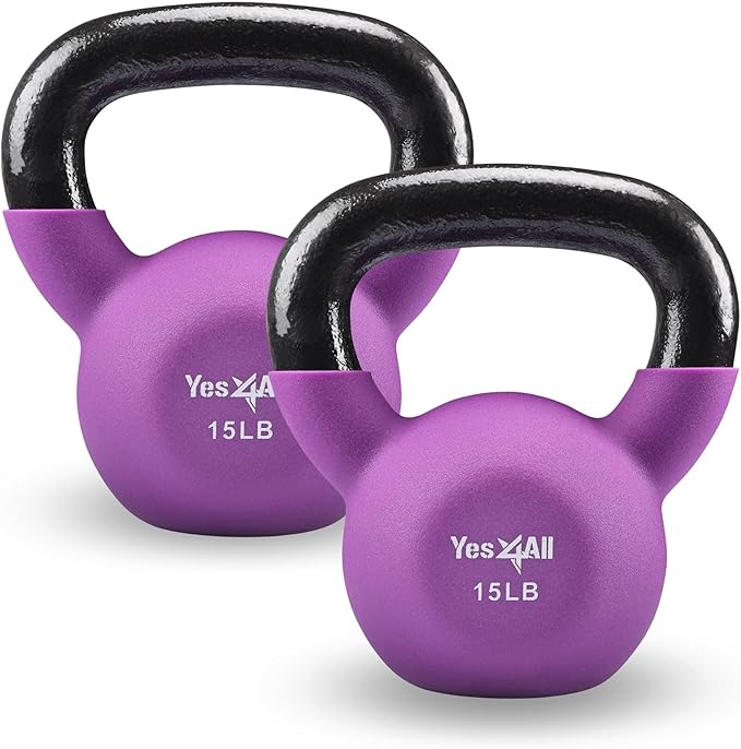 Yes4All Kettlebells 5lbs-65lbs & Kettlebell Sets Adjustable Weights, Kettlebell for Weight Training, Home Workout Equipment with Secure Grip for High Rep, Exercise Equipment