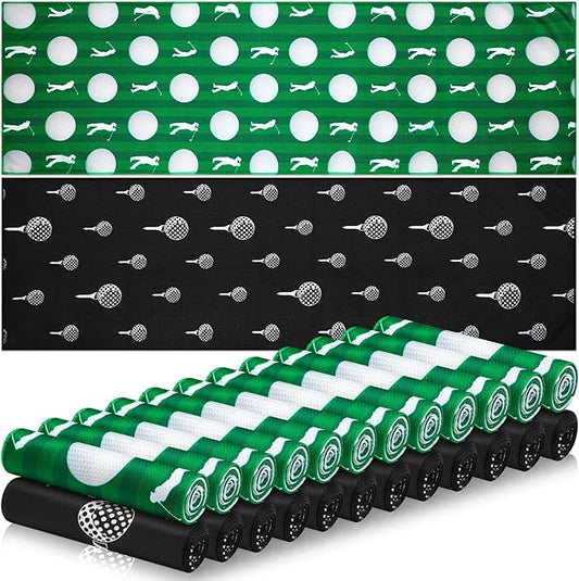 24 Count Sports Cooling Towels Baseball Basketball Softball 40 x 12 Inch Breathable Soccer Football Volleyball Microfiber Ice Towel Fast Drying for Party Favors Team Gift (Green,Golf)