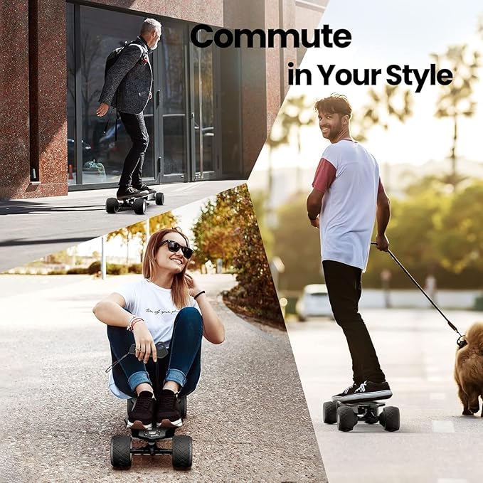 isinwheel V4/V6/V6pro/V8/V10 Electric Skateboard with Remote, 250W/450W/500W/1200W/3000W Brushless Motor, 9Mph/12Mph/30 Mph /32Mph Top Speed, Electric Longboard for Adults &Teens