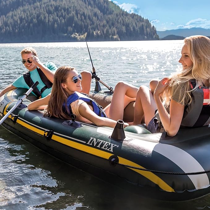 INTEX 68347EP Seahawk 2 Inflatable Boat Set Capacity