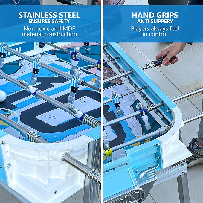 Outdoor Foosball Table Adult Size - Game Tables for Adults with Balls & Players - Soccer Table Game for Indoor Use - Weatherproof Perfect for Tournaments