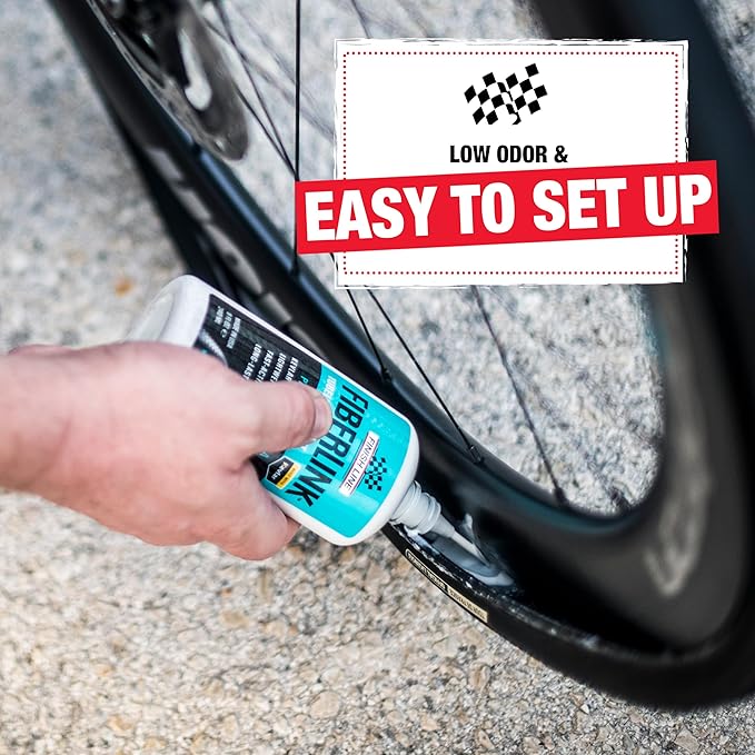 Finish Line FiberLink Pro Latex Tubeless Tire Sealant with Kevlar Technology – Long-Lasting, Low Viscosity Bicycle Sealant for Road, Gravel, Cyclocross, Mountain & Fat Bike Tires, 1 Gal