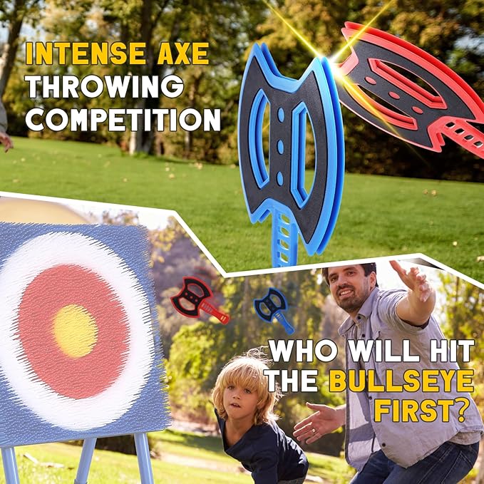 Throwing Axe for Axe Throwing Game for Backyard, Throwing Axe Set with Throwing Star for Outdoor Games, Durable and Fun for All Ages