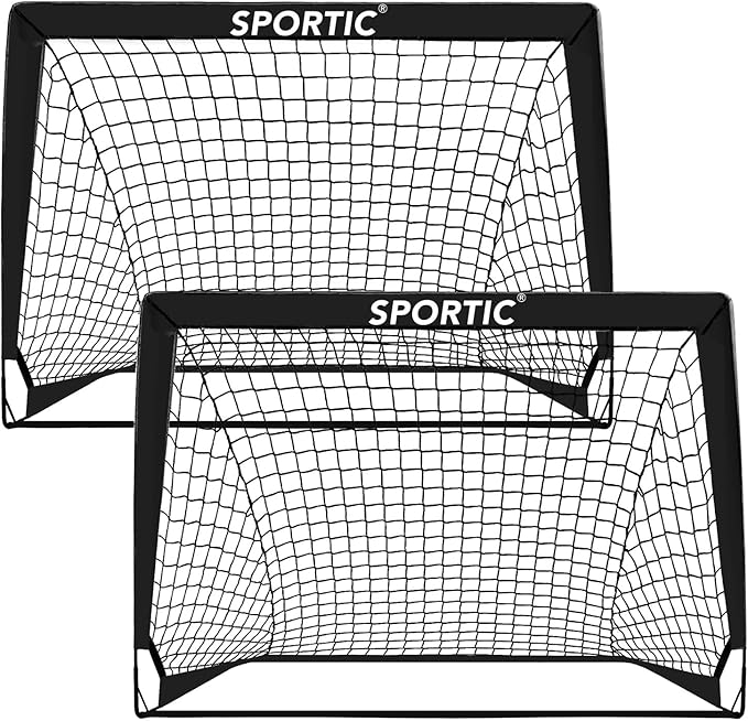 2 Pack 4' x 3' Soccer Goal Net Set, Pop Up Kids Practice Soccer Goals for Indoor and Outdoor.Portable Soccer Net with Carrying Bag & Ground Pegs, Perfect for Backyard, Field, Court