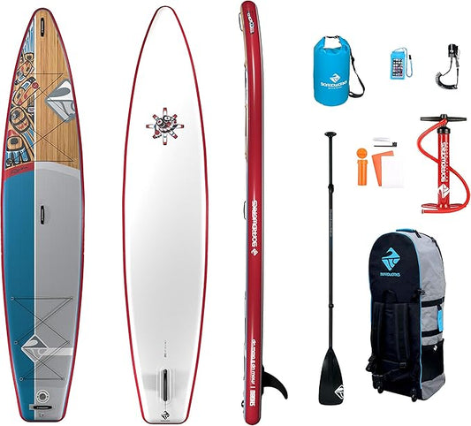 Boardworks SHUBU SUP - All Water Inflatable Stand-Up Paddle Board - SUP Includes Complete Kit with Paddle, Backpack Carry Bag, Leash, Dry Bag and Pump