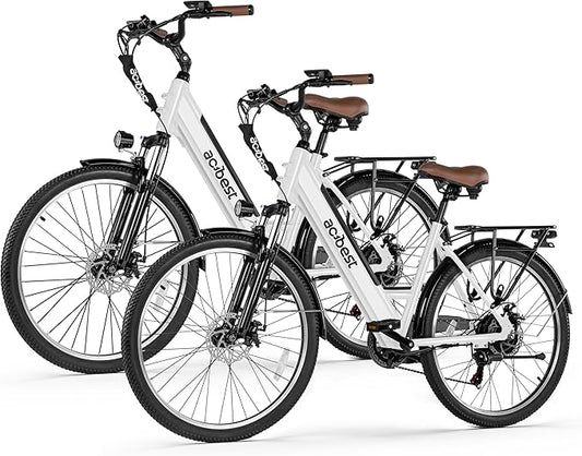 Cores Electric Bike for Adults, 26" Electric Commuter Bike with 1200W Peak Motor, 28MPH 70 Miles Max, 48V 576Wh Removable Battery, 7-Speed City Cruiser Mountain E Bike for Commuting