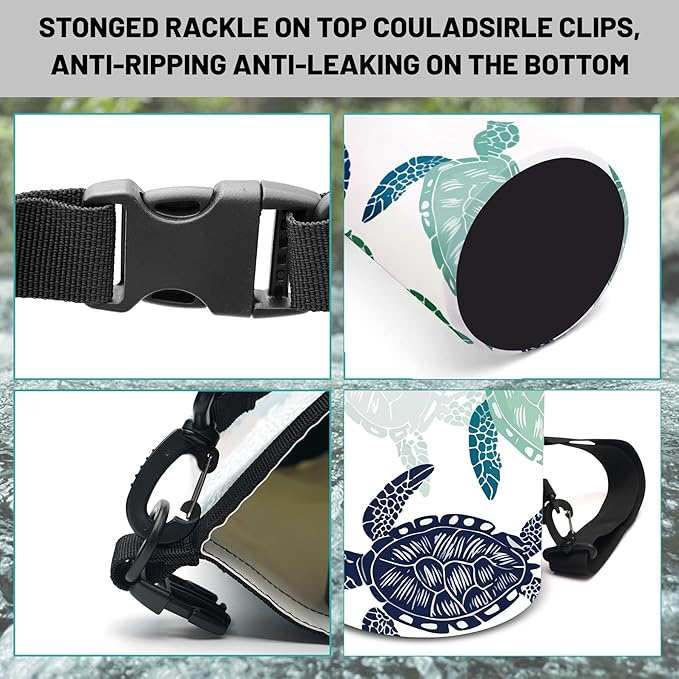 Waterproof Dry Bag,Roll Top Sea Turtle Waterproof Backpack 5L/10L/20L Floating and Lightweight Bags for Kayaking, Boating, Fishing, Swimming and Camping